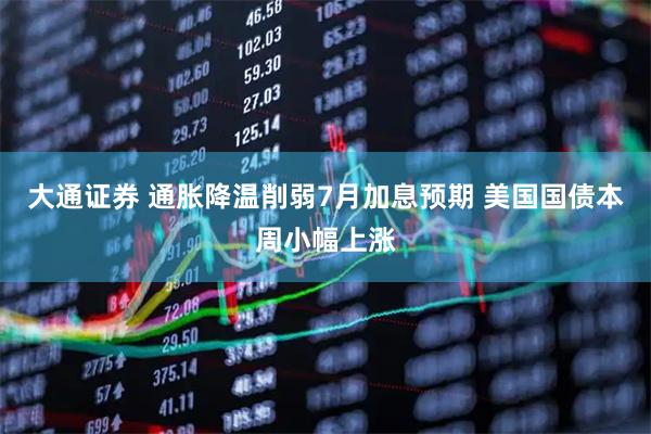 大通证券 通胀降温削弱7月加息预期 美国国债本周小幅上涨
